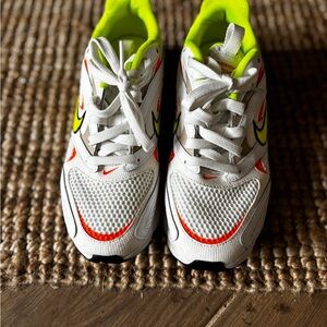 Nike Kids White and Neon Sneakers